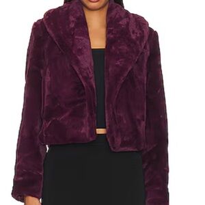 Blank NYC Purple Teddy Jacket Faux Fur Plush